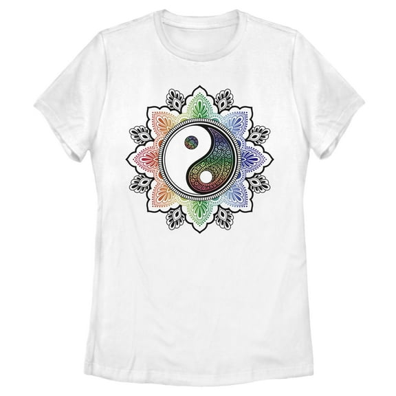 Women's Lost Gods Colorful Yin-Yang  Graphic T-Shirt