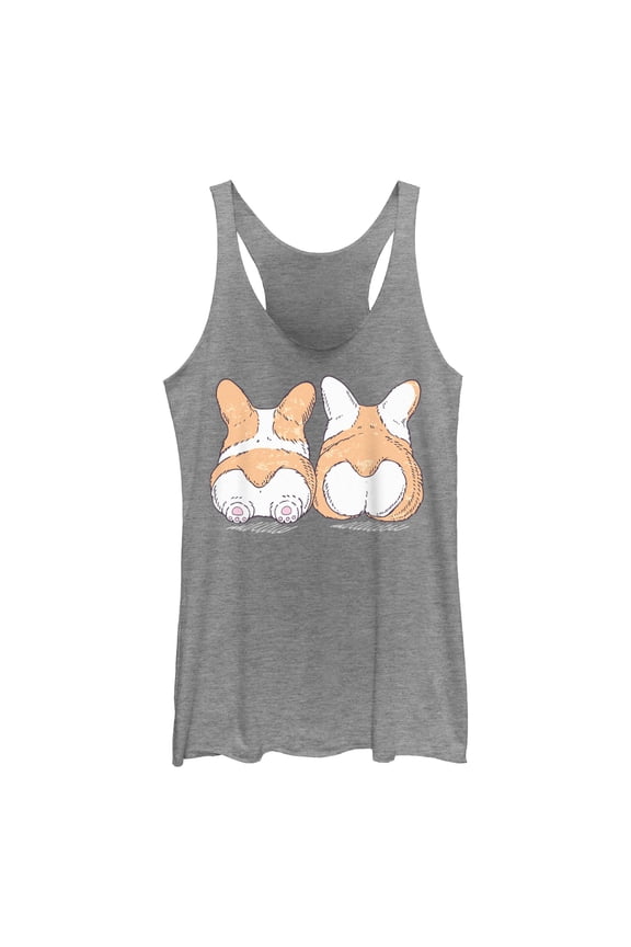 Women's Lost Gods Corgi Butts Racerback Tank Top