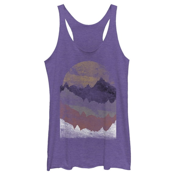 Women's Lost Gods Desert Landscape  Racerback Tank Top Purple Heather Small
