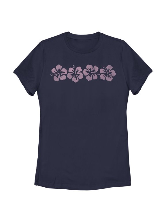 Women's Lost Gods Distressed Hibiscus Row Graphic T-Shirt