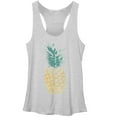 thumbnail image 1 of Women's Lost Gods Distressed Pineapple Racerback Tank Top White Heather Large, 1 of 3
