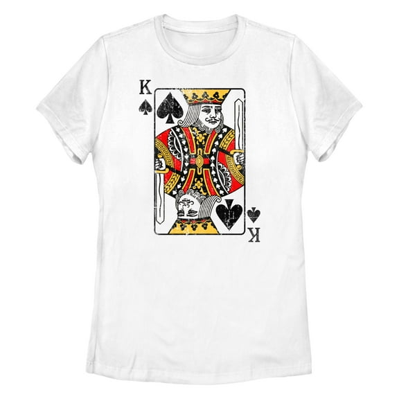 Women's Lost Gods Distressed Spades King Graphic T-Shirt