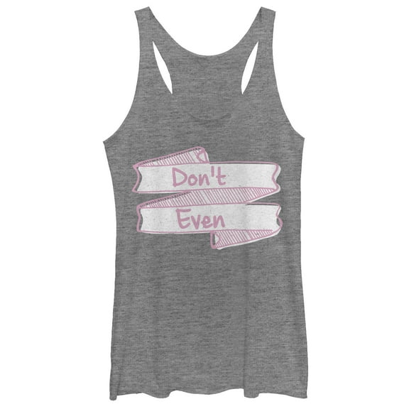 Women's Lost Gods Don't Even  Racerback Tank Top Gray Heather Medium