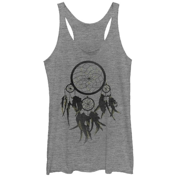 Women's Lost Gods Dreamcatcher Racerback Tank Top Gray Heather Large