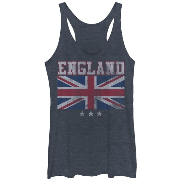 Women's Lost Gods England Union Jack Stars Racerback Tank Top