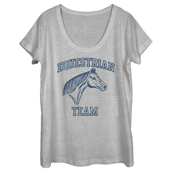 Women's Lost Gods Equestrian Team  Scoop Neck Athletic Heather Large