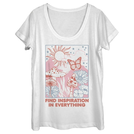 Women's Lost Gods Find Inspiration in Everything Scoop Neck White Small