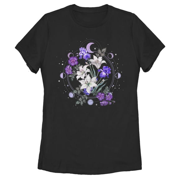 Women's Lost Gods Floral Moon  Graphic T-Shirt