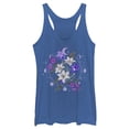 thumbnail image 1 of Women's Lost Gods Floral Moon  Racerback Tank Top Royal Blue Heather 2X Large, 1 of 4