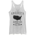 thumbnail image 1 of Women's Lost Gods Fourth of July  Awesome Since 1776  Racerback Tank Top White Heather Small, 1 of 3