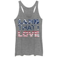 thumbnail image 1 of Women's Lost Gods Fourth of July  Land That I Love  Racerback Tank Top Gray Heather X Large, 1 of 3