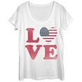 thumbnail image 1 of Women's Lost Gods Fourth of July Love Scoop Neck White X Large, 1 of 3