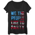 thumbnail image 1 of Women's Lost Gods Fourth of July  People Like to Party  Scoop Neck Black Large, 1 of 3