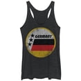 thumbnail image 1 of Women's Lost Gods Germany Flag Circle  Racerback Tank Top Black Heather Large, 1 of 3