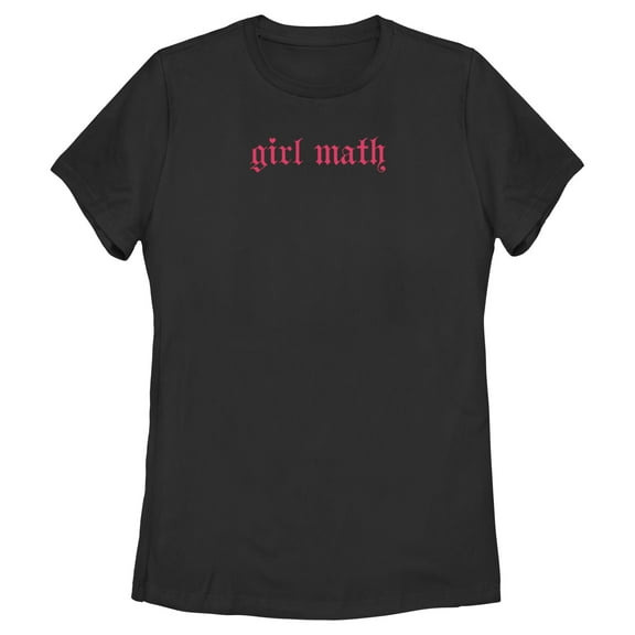 Women's Lost Gods Gothic Girl Math  Graphic T-Shirt