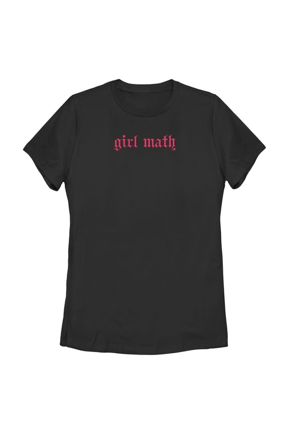 Women's Lost Gods Gothic Girl Math Graphic T-Shirt
