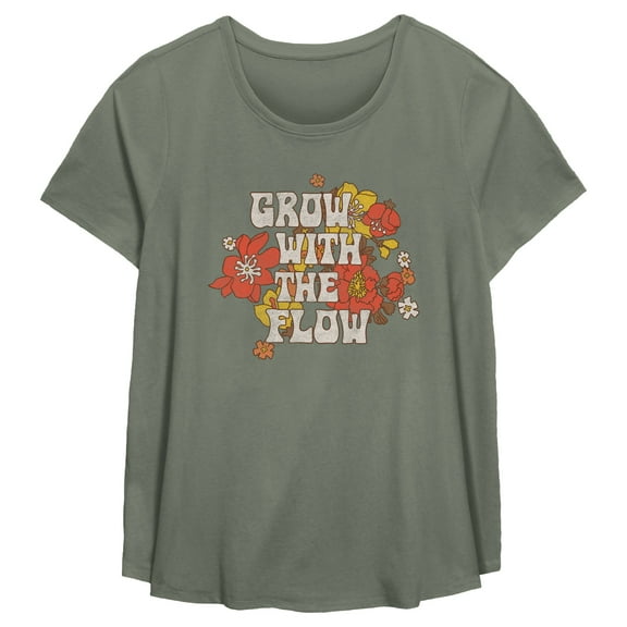 Women's Lost Gods Grow With the Flow  Graphic T-Shirt