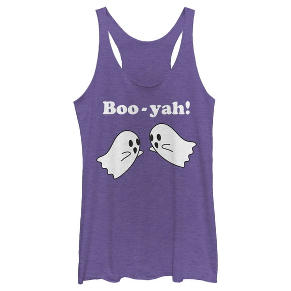 Women's Lost Gods Halloween Boo-Yah!  Racerback Tank Top Purple Heather Medium