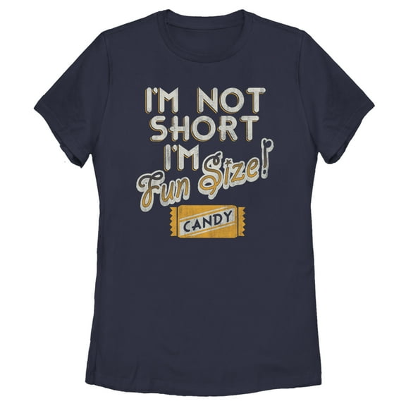 Women's Lost Gods Halloween Fun-Size Candy Graphic Tee Navy Blue Large