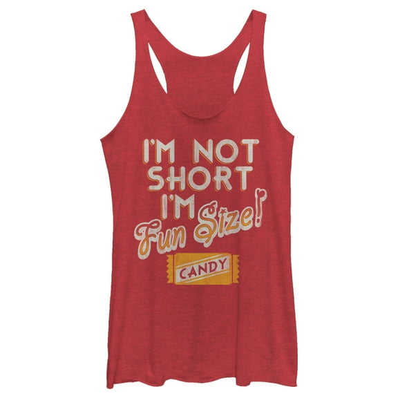 Women's Lost Gods Halloween Fun-Size Candy  Racerback Tank Top Red Heather Large