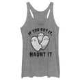 thumbnail image 1 of Women's Lost Gods Halloween If You Got it Haunt It  Racerback Tank Top Gray Heather Small, 1 of 4