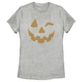 thumbnail image 1 of Women's Lost Gods Halloween Jack-o'-Lantern Wink Graphic Tee Athletic Heather Small, 1 of 4