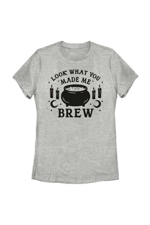 Women's Lost Gods Halloween Look What You Made Me Brew Graphic Tee Athletic Heather Small