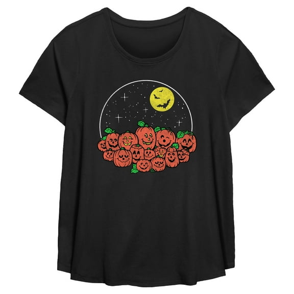 Women's Lost Gods Halloween Pumpkin Dome Graphic T-Shirt