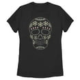 thumbnail image 1 of Women's Lost Gods Halloween Sugar Skull  Graphic Tee Black 2X Large, 1 of 4