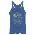 thumbnail image 1 of Women's Lost Gods Halloween Sugar Skull  Racerback Tank Top Royal Blue Heather Large, 1 of 4