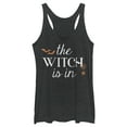 thumbnail image 1 of Women's Lost Gods Halloween The Witch Is In  Racerback Tank Top Black Heather Medium, 1 of 4