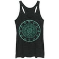 thumbnail image 1 of Women's Lost Gods Henna Circle  Racerback Tank Top Black Heather X Large, 1 of 3