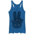 thumbnail image 1 of Women's Lost Gods Henna Peace Print  Racerback Tank Top Royal Blue Heather Small, 1 of 3