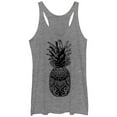 thumbnail image 1 of Women's Lost Gods Henna Pineapple Print Racerback Tank Top Gray Heather Large, 1 of 3