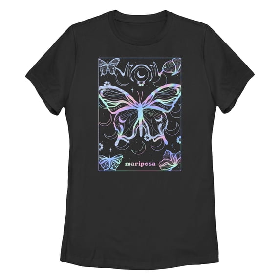 Women's Lost Gods Holographic Mariposa Graphic T-Shirt