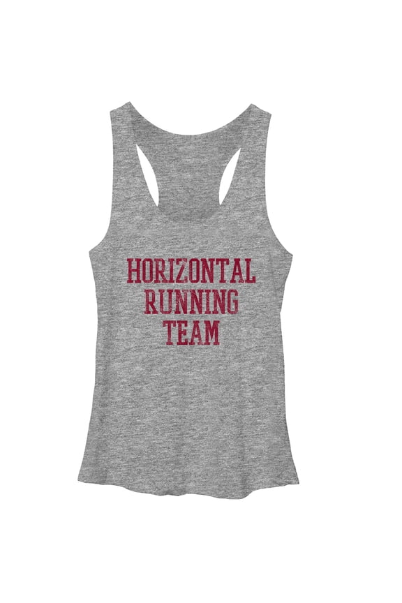 Women's Lost Gods Horizontal Running Team Racerback Tank Top Gray Heather X Large