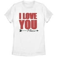 thumbnail image 1 of Women's Lost Gods I Love You I Guess  Graphic Tee White X Large, 1 of 4