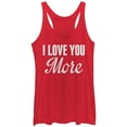 thumbnail image 1 of Women's Lost Gods I Love You More  Racerback Tank Top Red Heather Small, 1 of 3