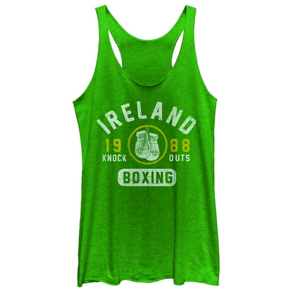 Women's Lost Gods Ireland Boxing 1988 Racerback Tank Top Envy Green Small