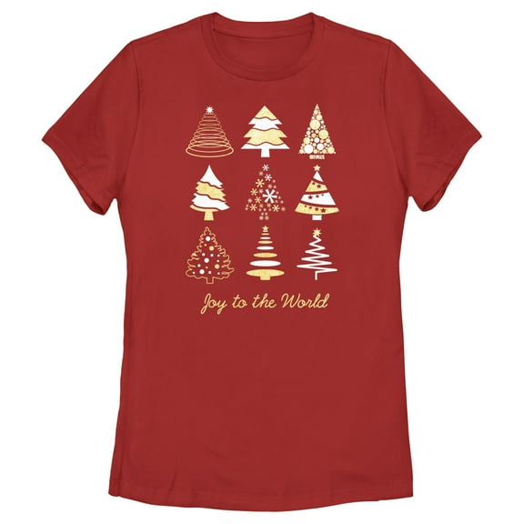 Women's Lost Gods Joy to the World  Graphic Tee Red X Large