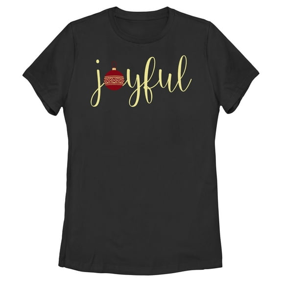 Women's Lost Gods Joyful Ornament Graphic Tee Black Small