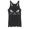 thumbnail image 1 of Women's Lost Gods Kitty Cat Face  Racerback Tank Top Black Heather 2X Large, 1 of 3