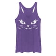 thumbnail image 1 of Women's Lost Gods Kitty Cat Face  Racerback Tank Top Purple Heather X Large, 1 of 3