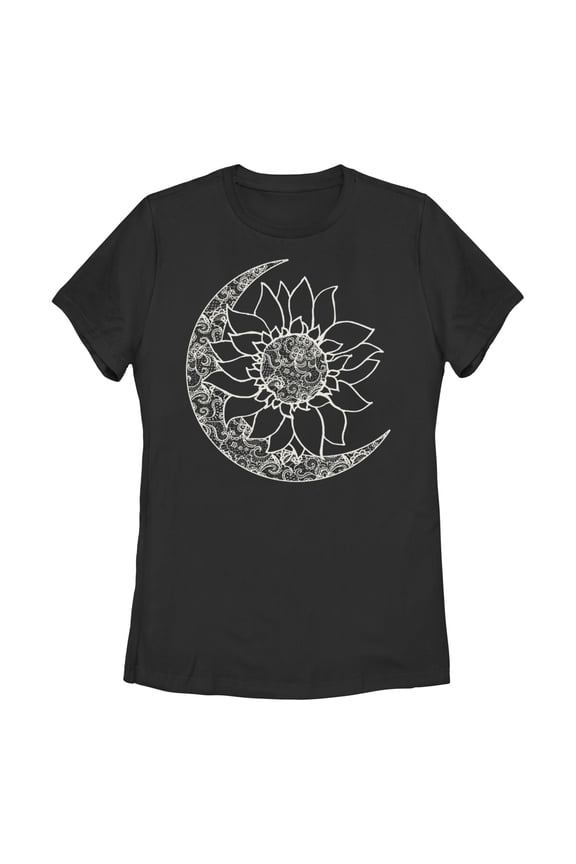 Women's Lost Gods Lace Sun and Moon Graphic T-Shirt