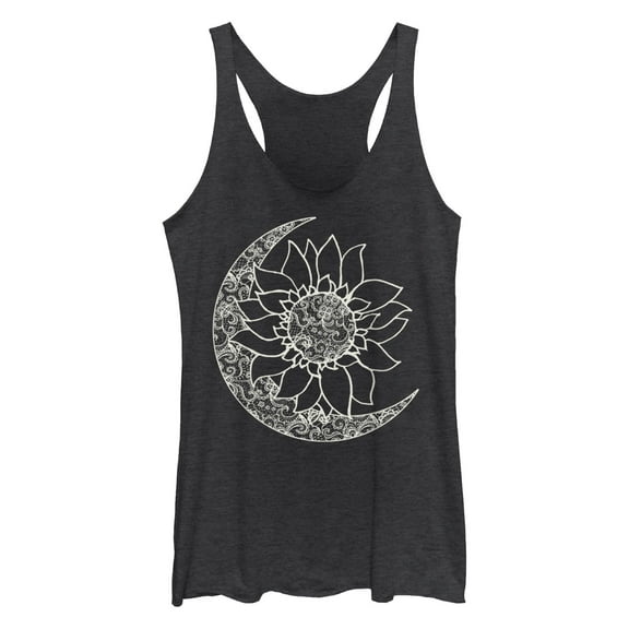 Women's Lost Gods Lace Sun and Moon  Racerback Tank Top