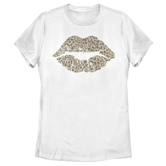 Women's Lost Gods Leopard Lips  Graphic T-Shirt