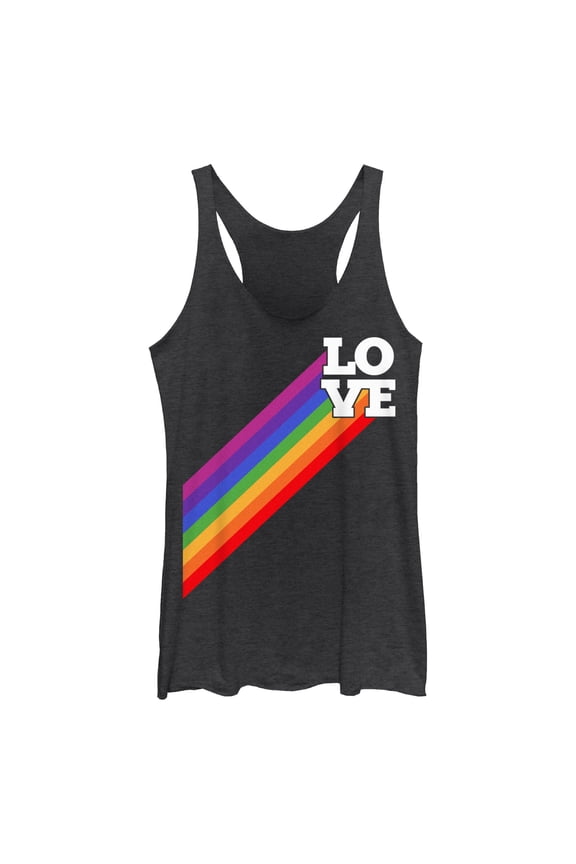Women's Lost Gods Love Rainbow Trail Racerback Tank Top