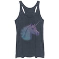 thumbnail image 1 of Women's Lost Gods Lucky Unicorn Racerback Tank Top Navy Blue Heather Large, 1 of 3