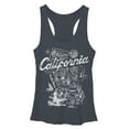 thumbnail image 1 of Women's Lost Gods Map of California  Racerback Tank Top Navy Blue Heather Small, 1 of 3