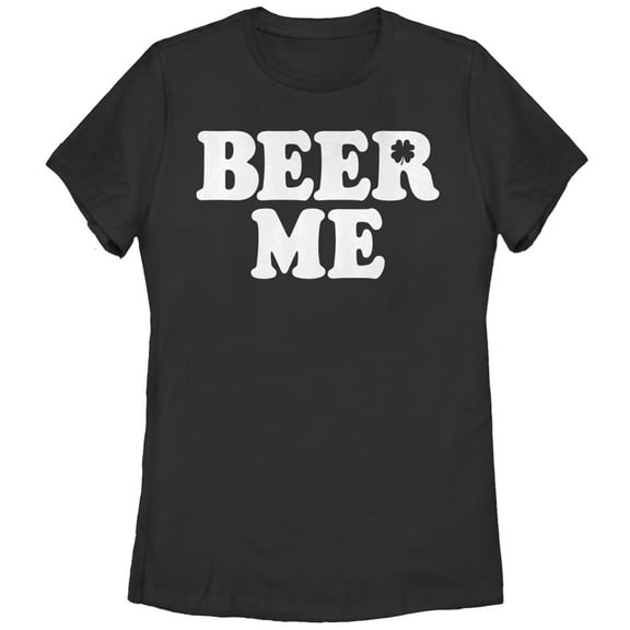 Women's Lost Gods Me Shamrock Graphic Tee Black Medium